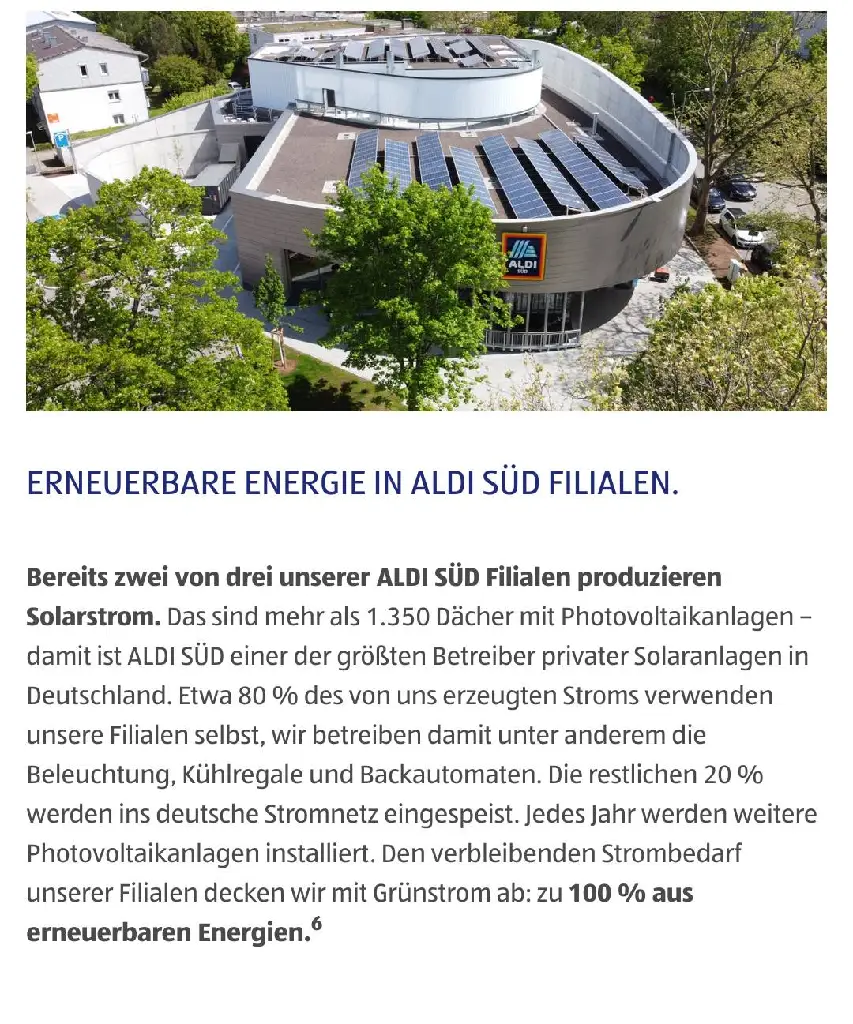 Screenshot Aldi-Webseite