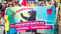 In Berliner Kitas droht ab der kommenden Woche unbefristeter Streik