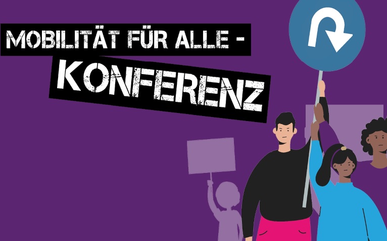 Ausschnitt vom Header des Mastodon-Accounts von Kesselbambule: Titel der Konferenz und Illustration (Menschen halten Verkehrsschild mit Wendezeichen hoch)