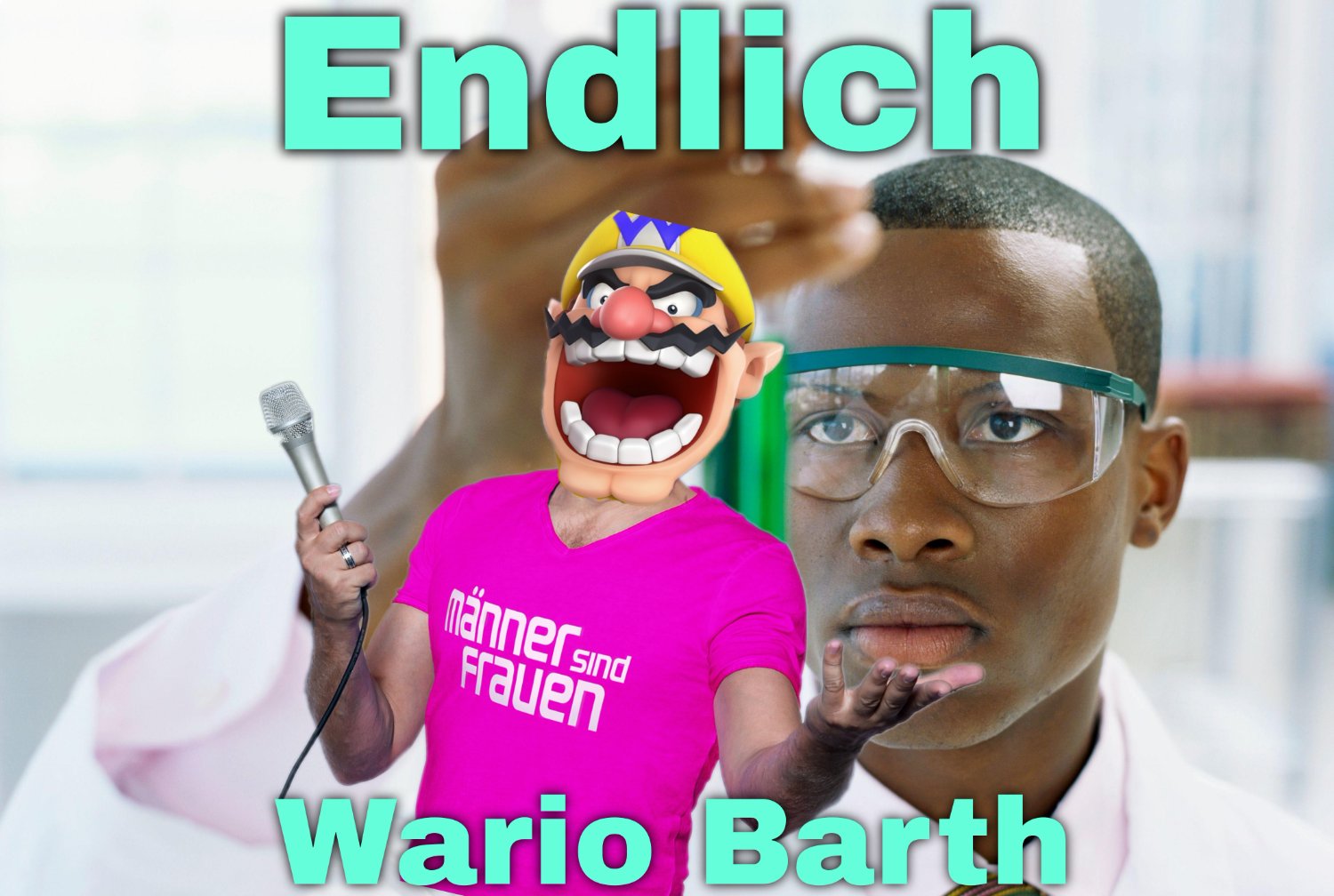 Schwarzer Wissenschaftler: "Endlich! Wario Barth"