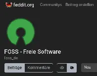 Neue Community auf feddit.org: FOSS - Deutschsprachige Community zum Austausch über Freie Software 💻