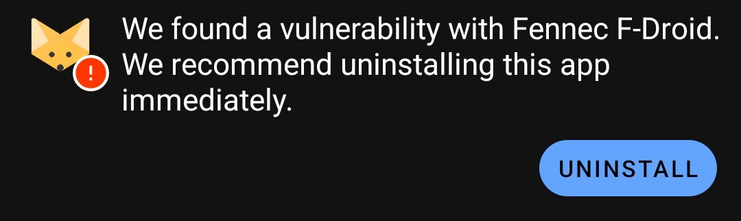 Fennec has fallen so far behind on updates that serious security patches implemented by Mozilla in Firefox haven't been applied to the fork, and Fennec is therefore still breachable.