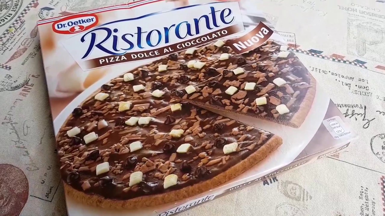 Pizza dolce al chocolate